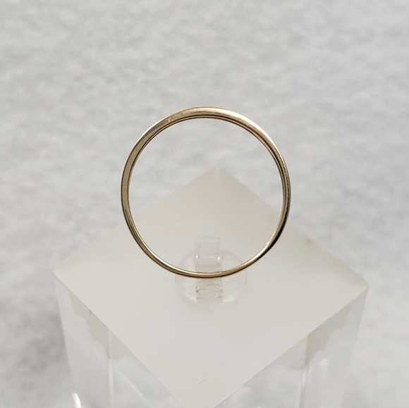 Delicate 14k Yellow Gold & Diamonds Band - Picture 4 of 8